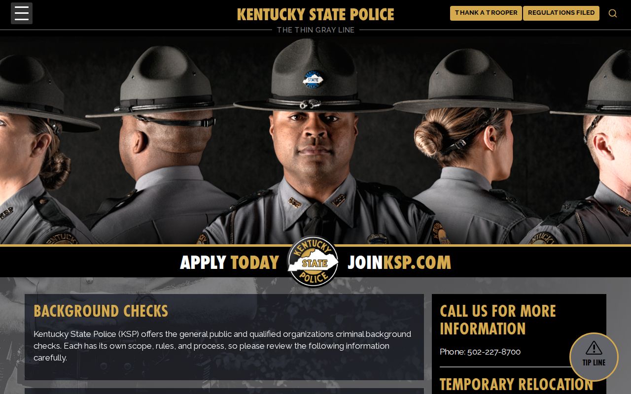 Kentucky State Police background-check channels for McLean County residents