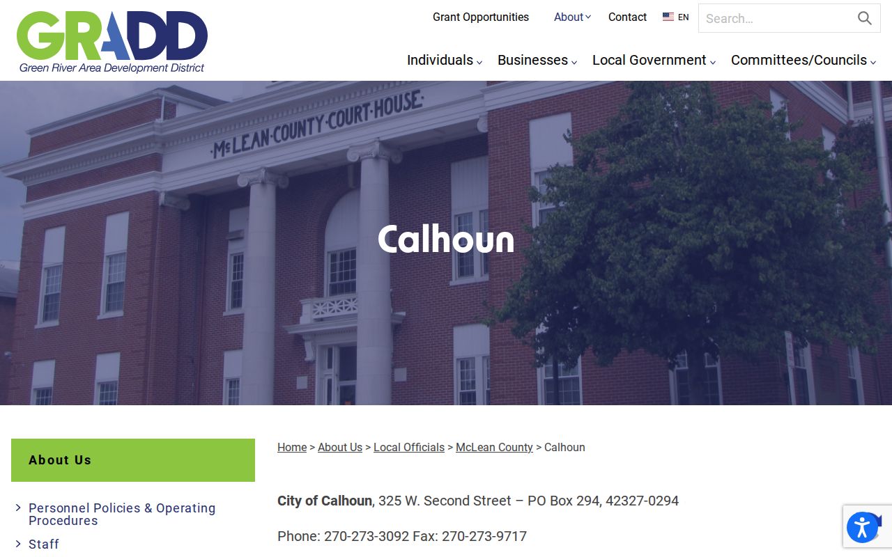 McLean County Calhoun criminal history local officials listing
